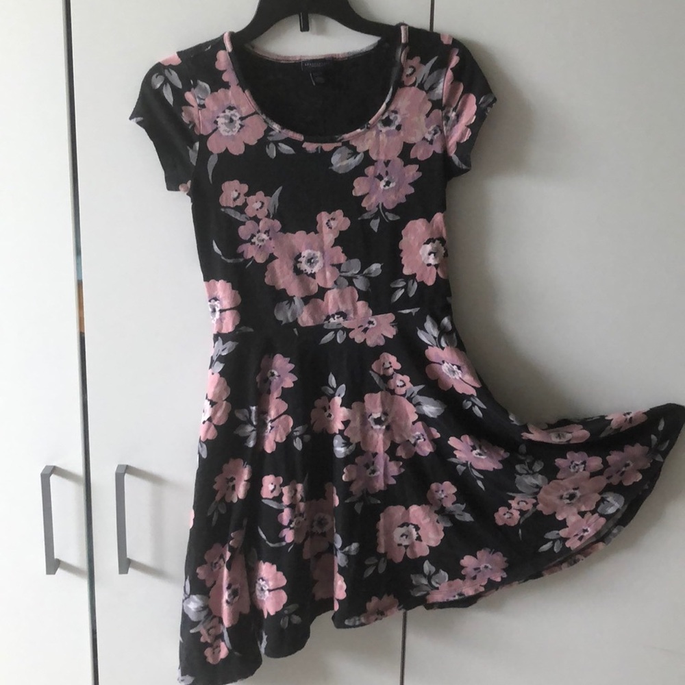 Aeropostale Full Skirt Dress, Lace-back Detail